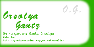orsolya gantz business card